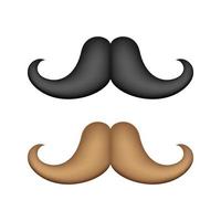 Mustache isolated on white background vector