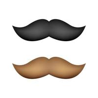 Mustache isolated on white background vector