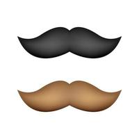 Mustache isolated on white background vector