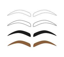 Eyebrow tracing on white background vector