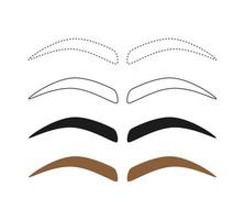 Eyebrow tracing on white background vector