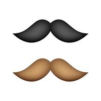 Mustache isolated on white background vector