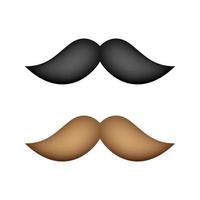 bigote aislado sobre fondo blanco vector