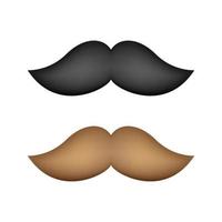 Mustache isolated on white background vector