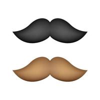 Mustache isolated on white background vector