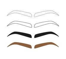 Eyebrow tracing on white background vector
