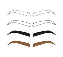 Eyebrow tracing on white background vector