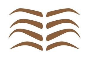 Set of Eyebrow shapes on white background vector