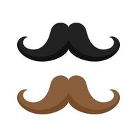 Mustache isolated on white background vector