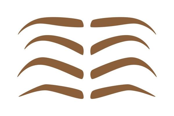 Set of Eyebrow shapes on white background