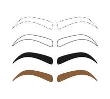 Eyebrow tracing on white background vector