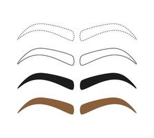 Eyebrow tracing on white background vector