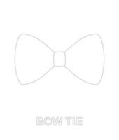 Bow Tie tracing worksheet for kids vector