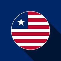 Country Liberia. Liberia flag. Vector illustration.