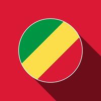 Country Republic of the Congo. Republic of the Congo flag. Vector illustration.