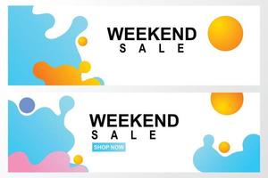 sale banner with gradient color and liquid shape for social media post vector