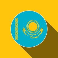 Country Kazakhstan. Kazakhstan flag. Vector illustration.