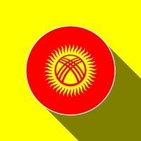 Country Kyrgyzstan. Kyrgyzstan flag. Vector illustration.