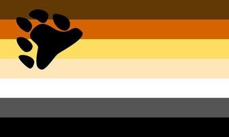 International bear brotherhood flag. Vector illustration.