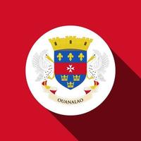 Country Saint Barthelemy. Saint Barthelemy flag. Vector illustration.