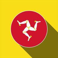 país isla del hombre. bandera de la isla de man. ilustración vectorial vector