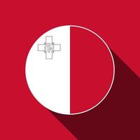 Country Malta. Malta flag. Vector illustration.