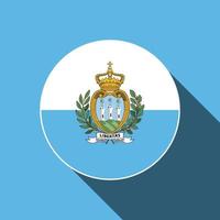 Country San Marino. San Marino flag. Vector illustration.