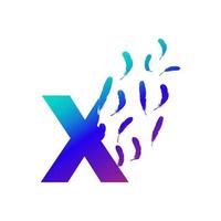 Initial X Freedom Feather vector