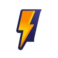 Initial I Thunder logo vector