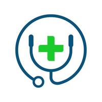 Stethoscope Hospital logo vector