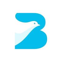 Initial B Dove Logo vector