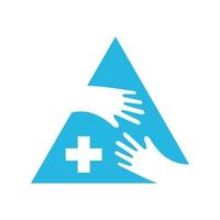 logotipo de atención médica vector