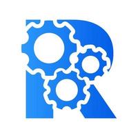 Initial R Gear Logo vector