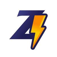 Initial Z Thunder logo vector