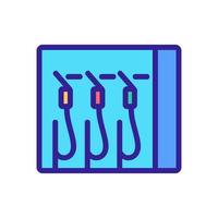 rack with refueling guns icon vector outline illustration