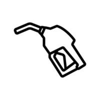 ilustración de contorno de vector de icono de pistola dispensadora de combustible