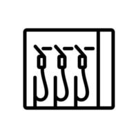 rack with refueling guns icon vector outline illustration