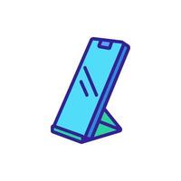 phone stand icon vector outline illustration