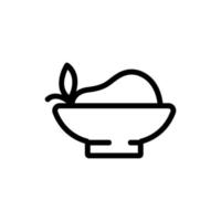 pear plate icon vector outline illustration