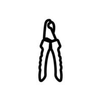 pruning shears icon vector outline illustration