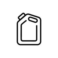 canister with gasoline icon vector. Isolated contour symbol illustration vector