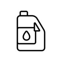 canister with oil icon vector. Isolated contour symbol illustration vector