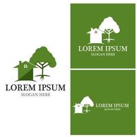 Building home nature logo  vector template