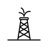 oil tower icon vector. Isolated contour symbol illustration vector