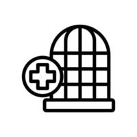 pet clinic Icon vector. Isolated contour symbol illustration vector