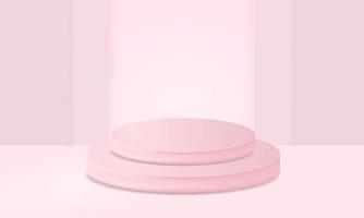 pink soft podium vector. for beauty or fashion vector