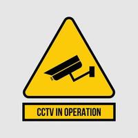 cctv en operación vector de diseño de signo de símbolo