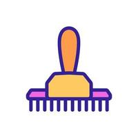 large handle rake comb icon vector outline illustration