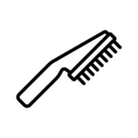 hand grooming brush icon vector outline illustration