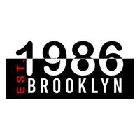 brooklyn typography design vector for print